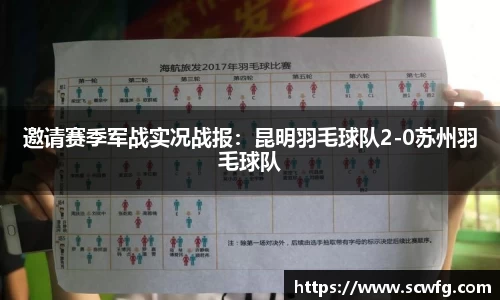 邀请赛季军战实况战报：昆明羽毛球队2-0苏州羽毛球队
